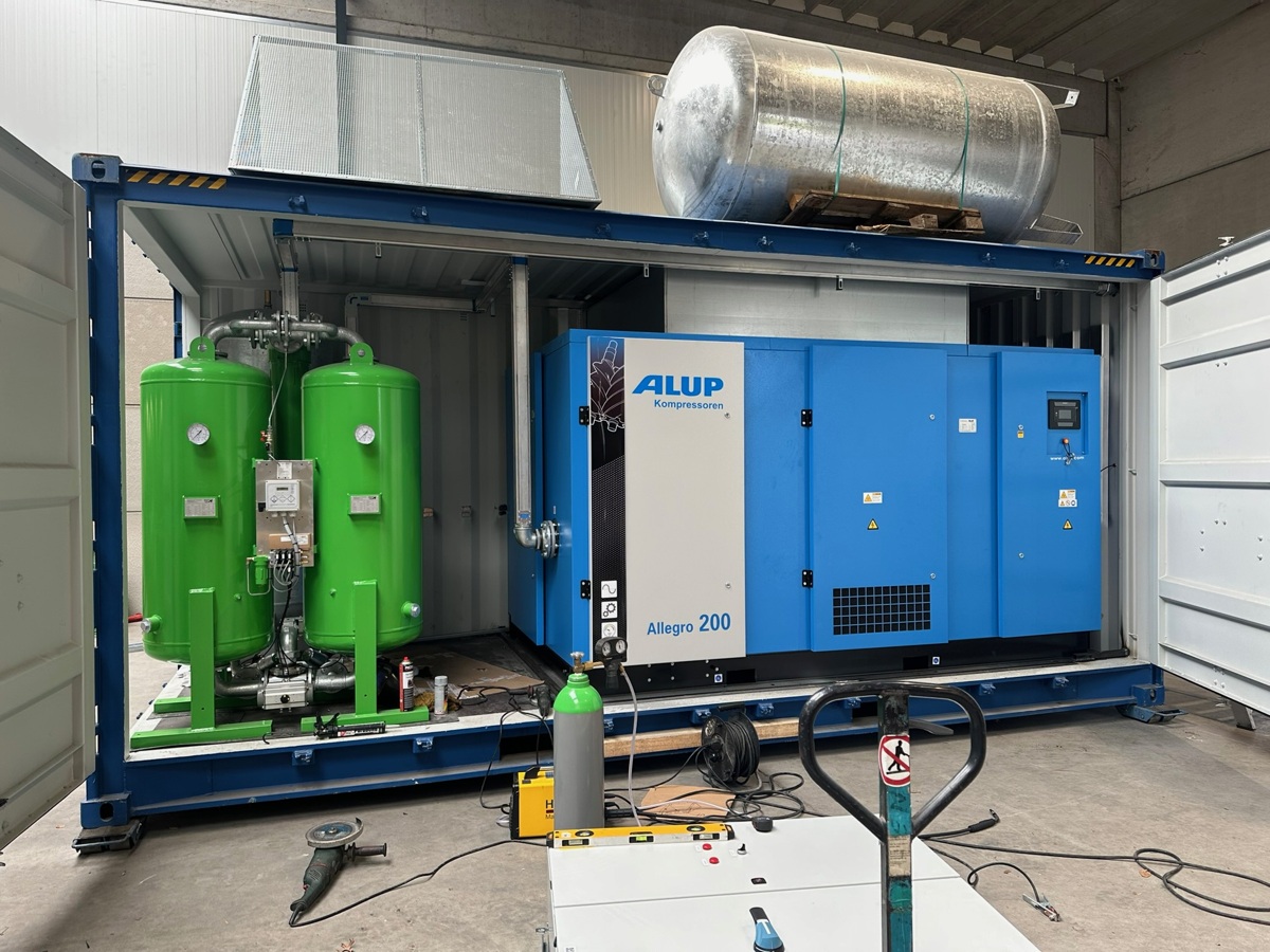 Container installatie 250kW compressor 