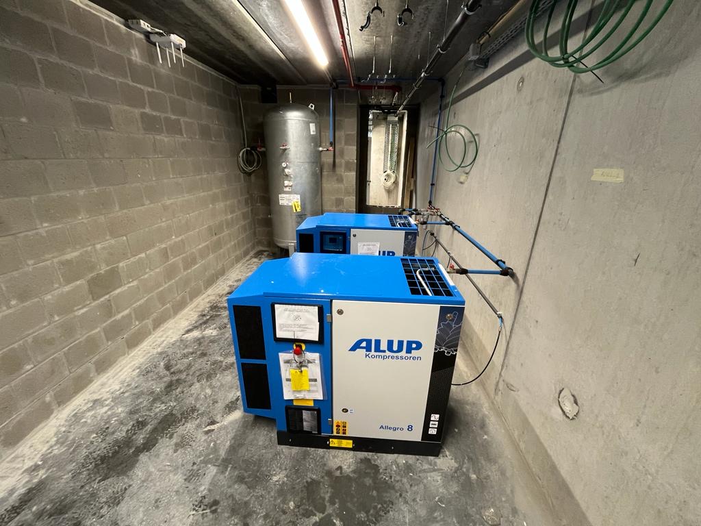 Compressor installatie geconditioneerde opslaghal